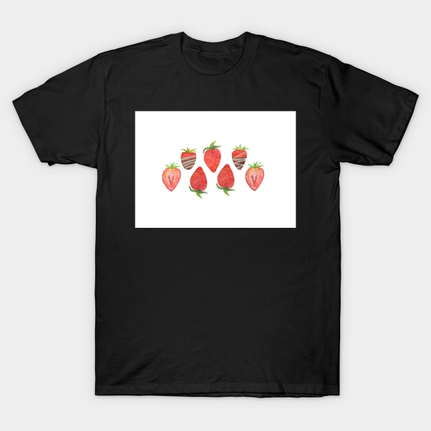 Strawberries T-Shirt by troman479